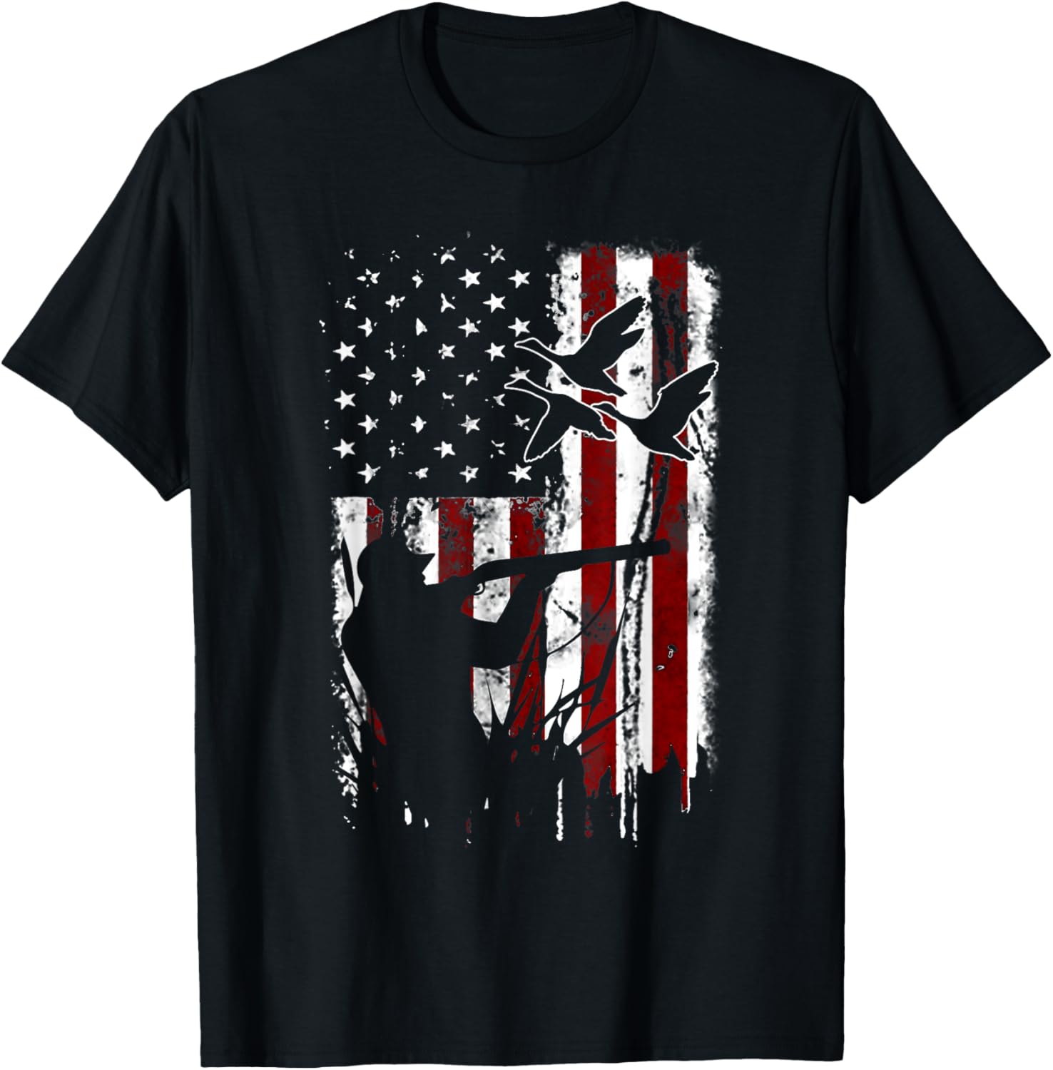 Duck Hunting Vintage American Usa Flag 4Th Of July Hunter