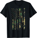 Camo American Flag Rifle Antler Deer Hunting Gun Hunter Gift