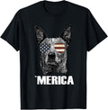Merica Australian Cattle Dog With Usa Flag Sunglasses Gift