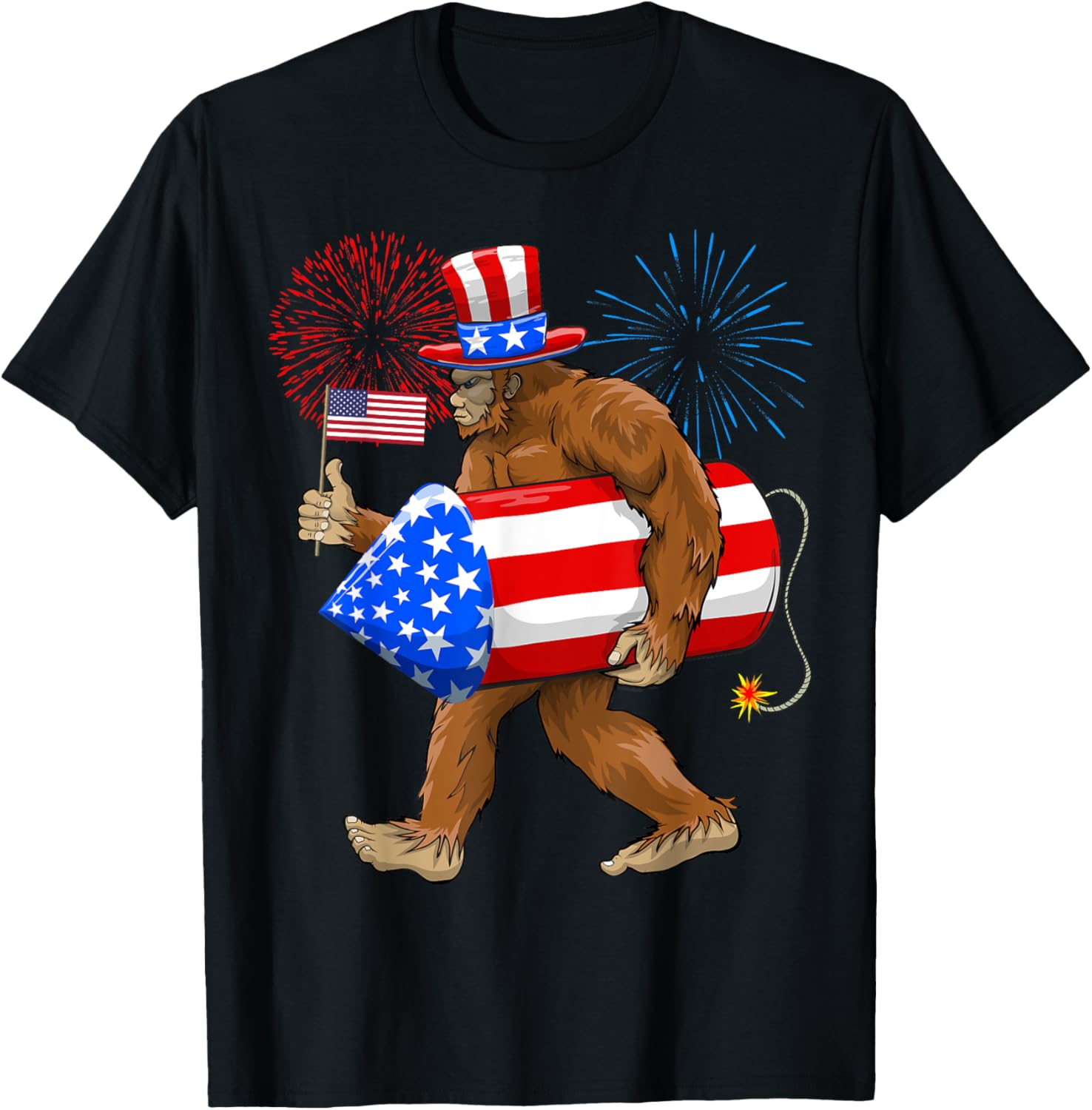 Patriotic Bigfoot 4Th Of July American Flag Sasquatch