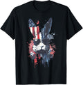 Bunny Face With Sunglasses Us American Flag Easter Day