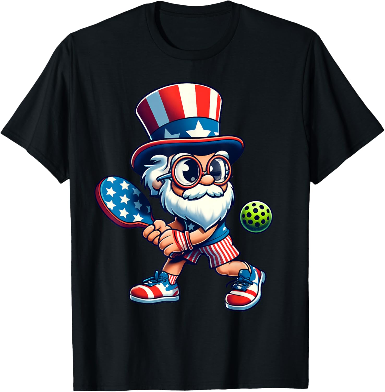 Pickleball 4Th Of July Uncle Sam Independence Day Usa