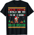 Santa Try To Be A Good Printer Operator Funny Christmas