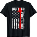 Firefighter American Flag With Axe Retired Fire Chief Gifts