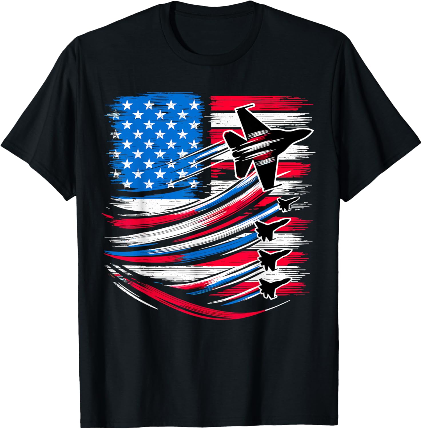 Patriotic American Usa Flag Fighter Jets 4Th Of July