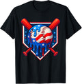 Baseball American Flag Patriotic Red White Blue 4Th Of July