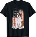 Saint Bernard Dog American Flag St Bernard