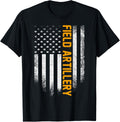 Vintage Field Artillery Distressed American Flag Patriotic