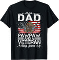 Mens Im A Dad Pawpaw And A Veteran Funny Family Veteran Fathers