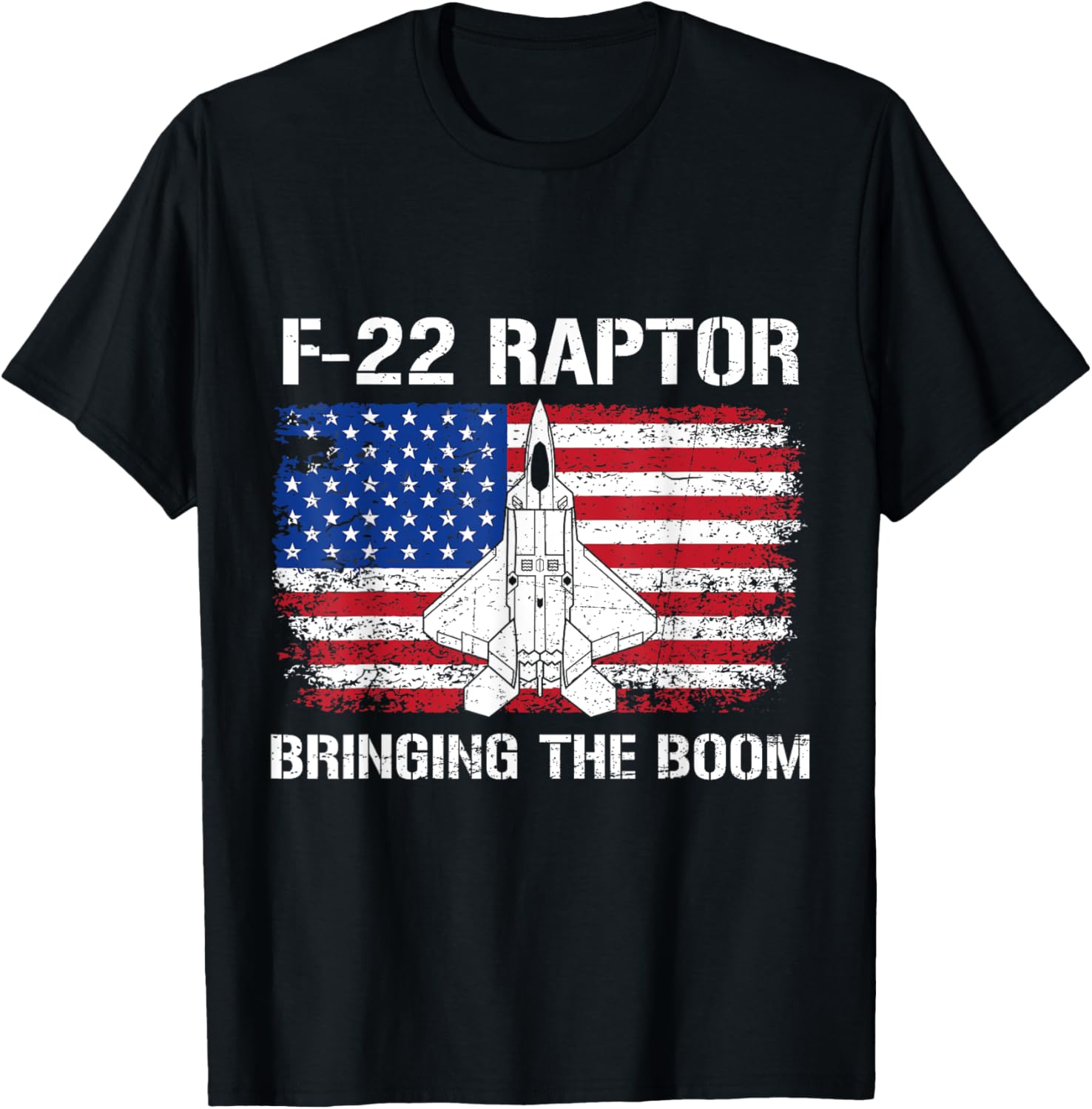 F 22 Raptor Bringing The Boom Flag Usa Fighter Jet Military