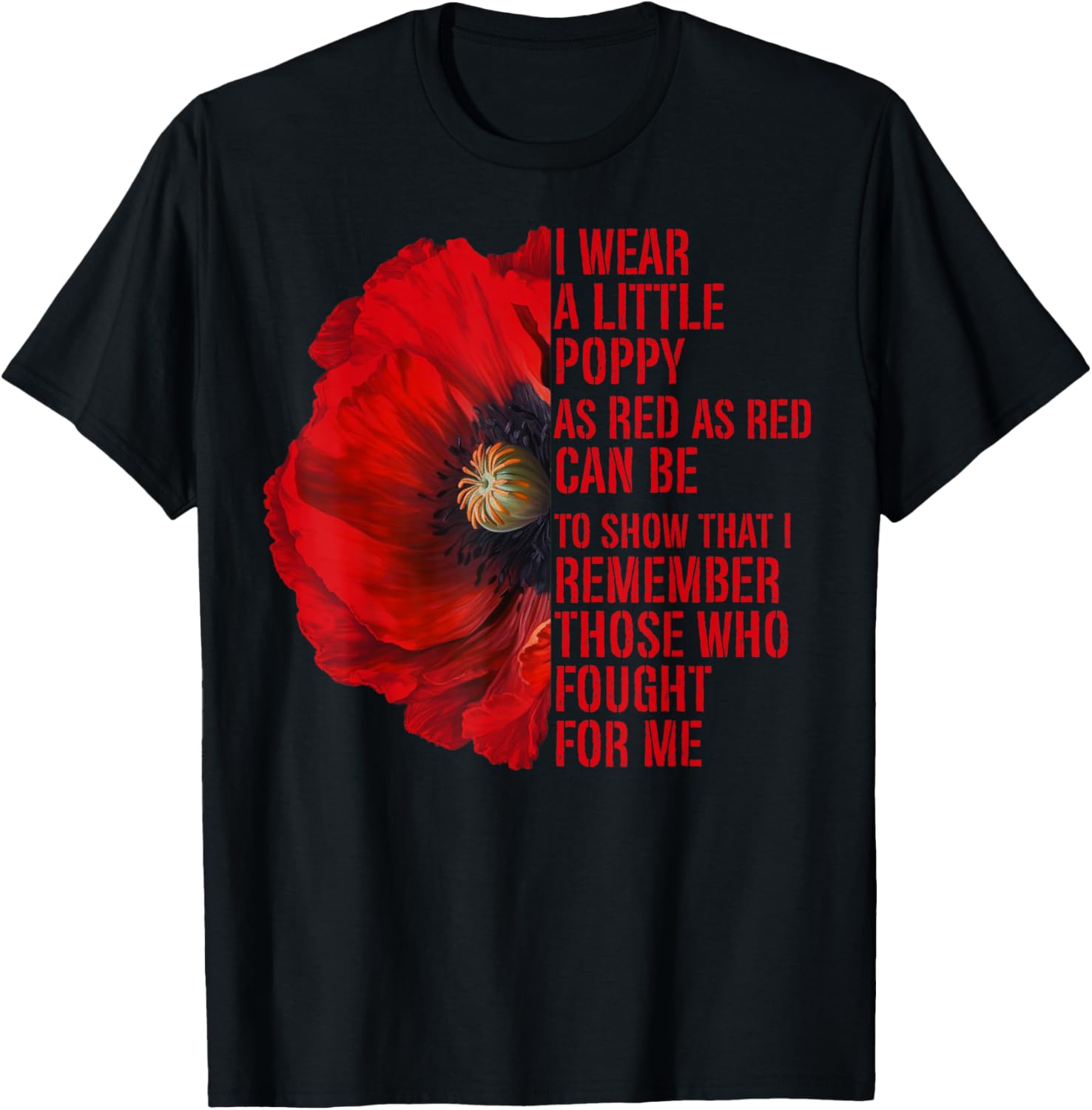 Veterans Memorial Day We Never Forget Red Poppy Flower Usa