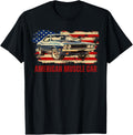 American Muscle Car Retro Usa Flag Patriotic Car Vintage