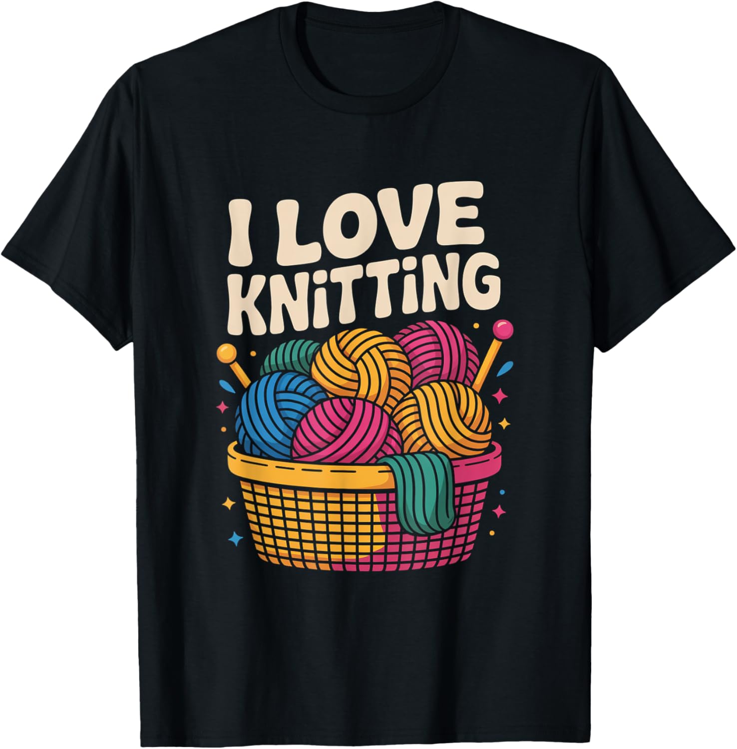 I Love Knitting Yarn Balls Basket
