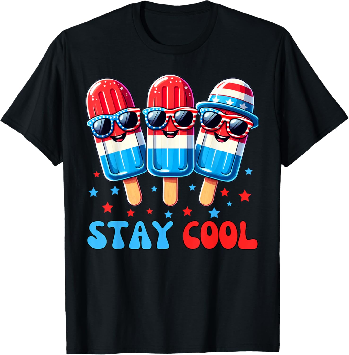 Stay Cool Popsicle 4Th Of July Boys Men Usa America Flag