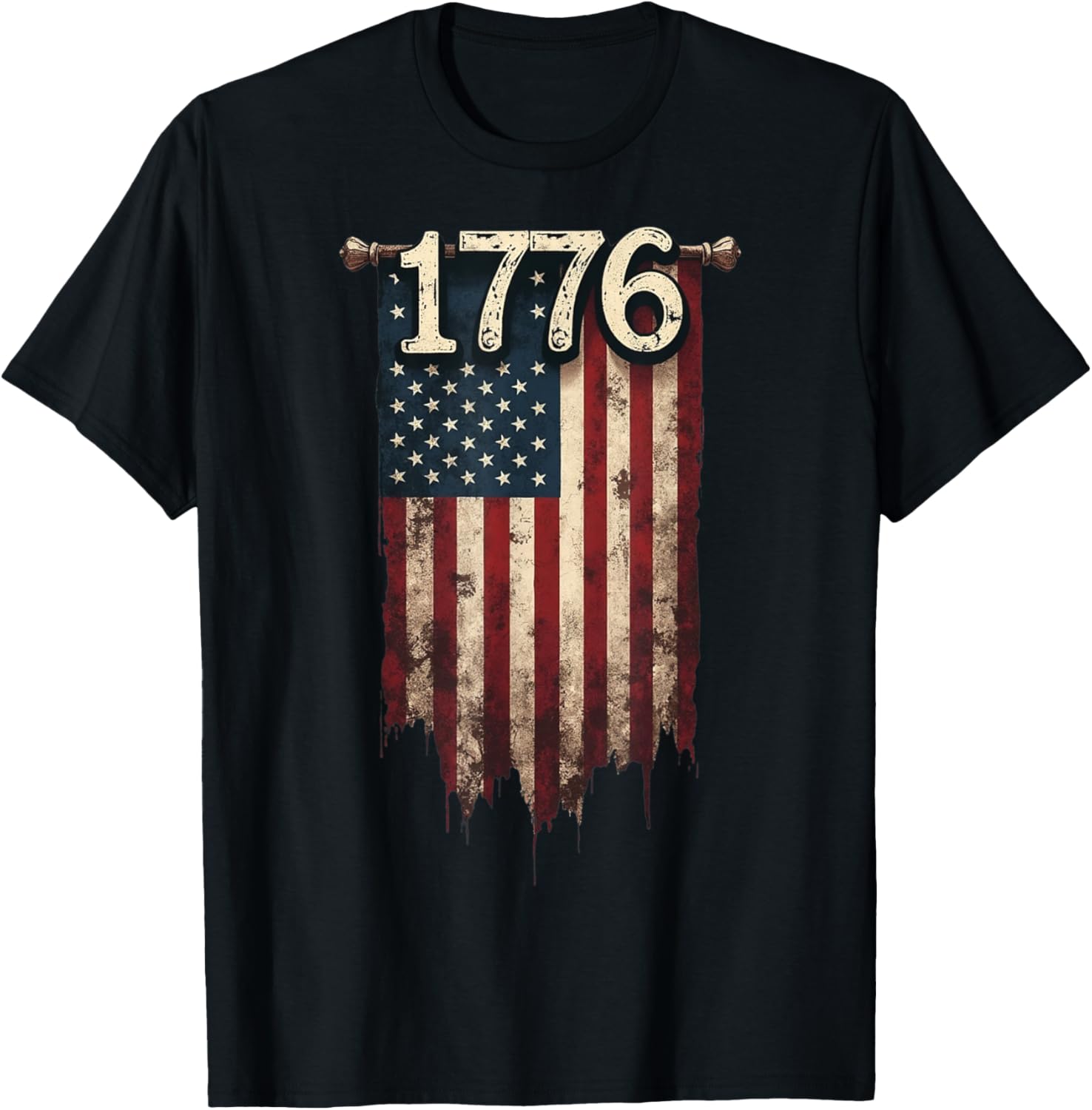 1776 Distressed American Flag Patriotic