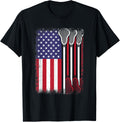 Lacrosse American Flag Vintage Lacrosse Player