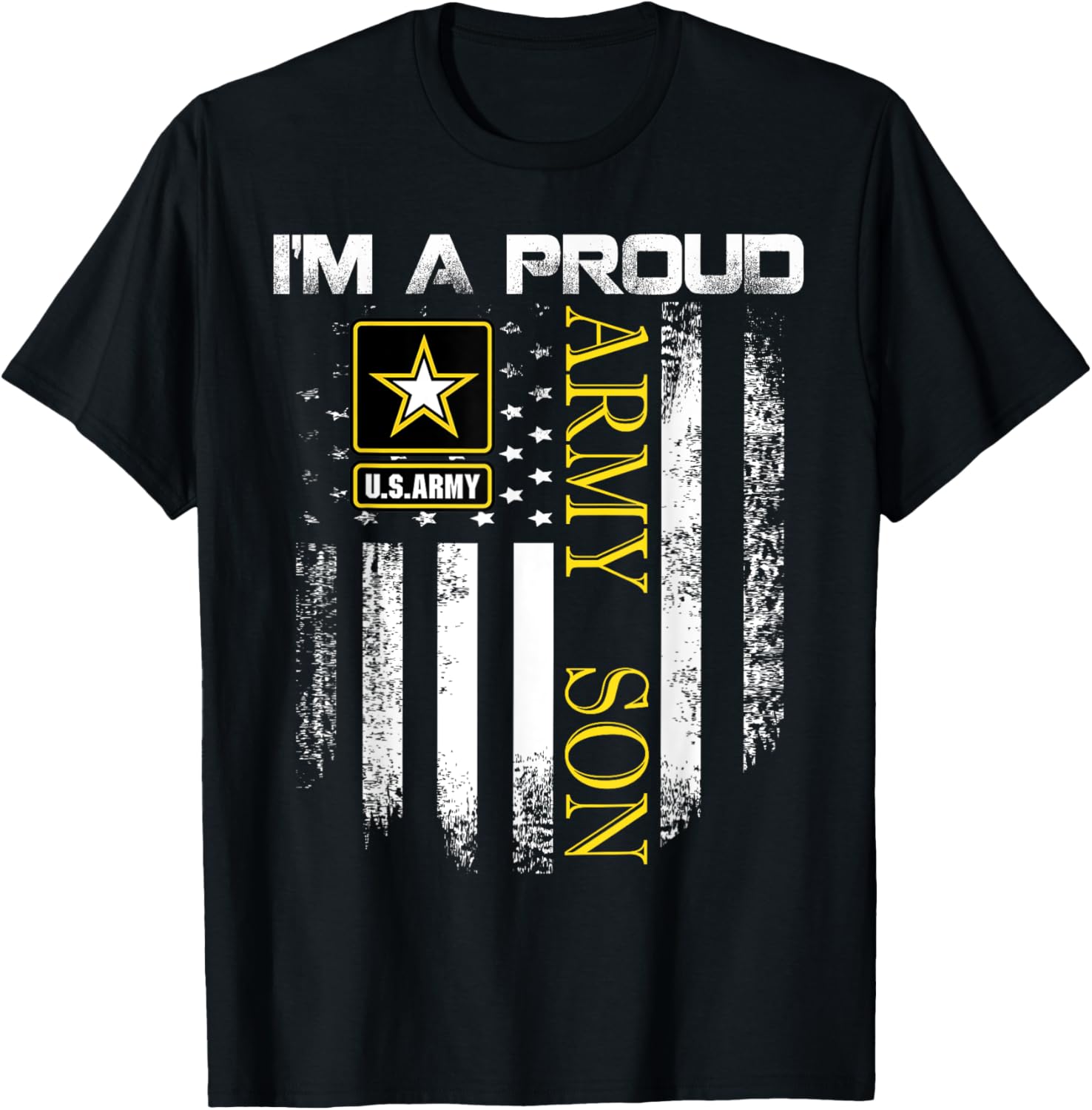 Vintage Im A Proud Army Son With American Flag Gift