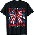American Coquette Bow Patriotic Usa Flag Happy 4Th Of July