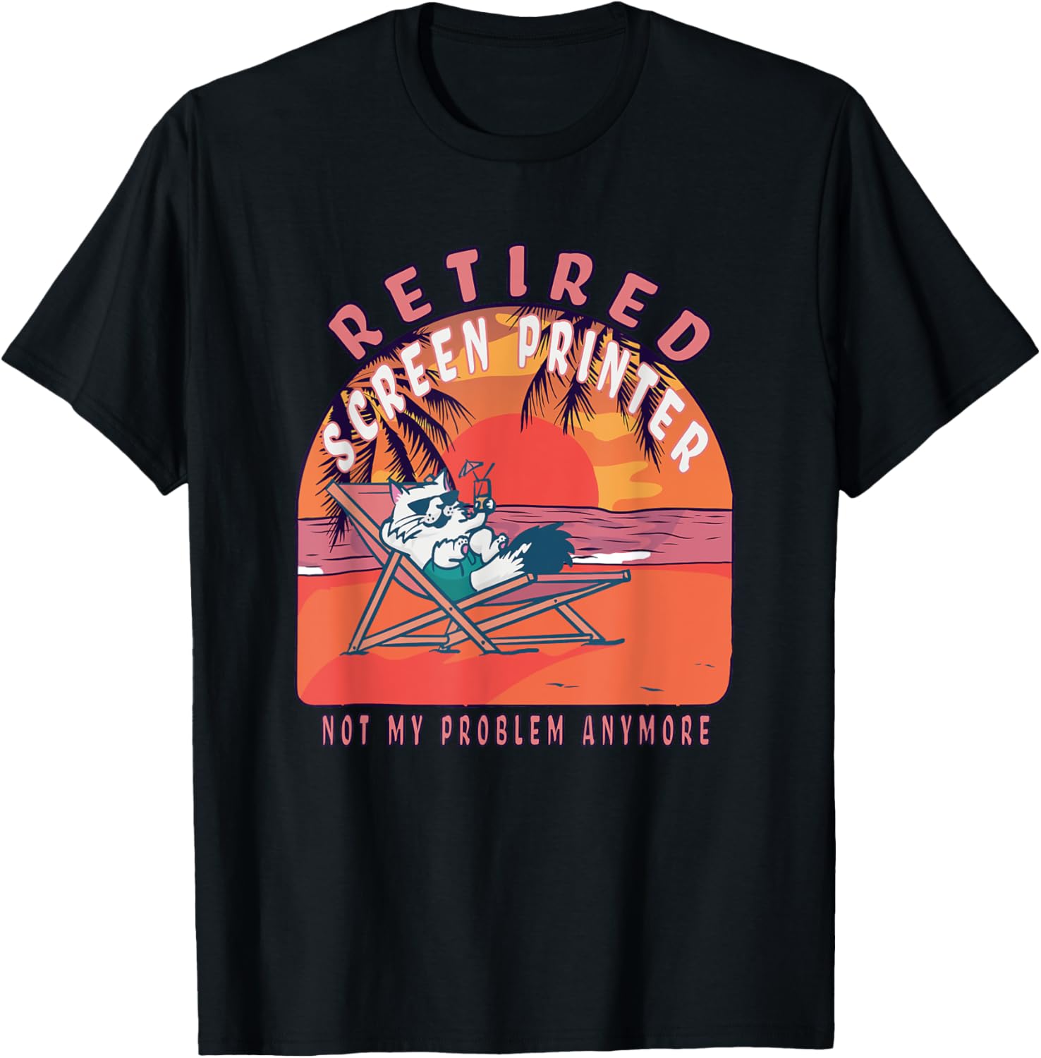 Retired Screen Printer Funny Vintage Retirement