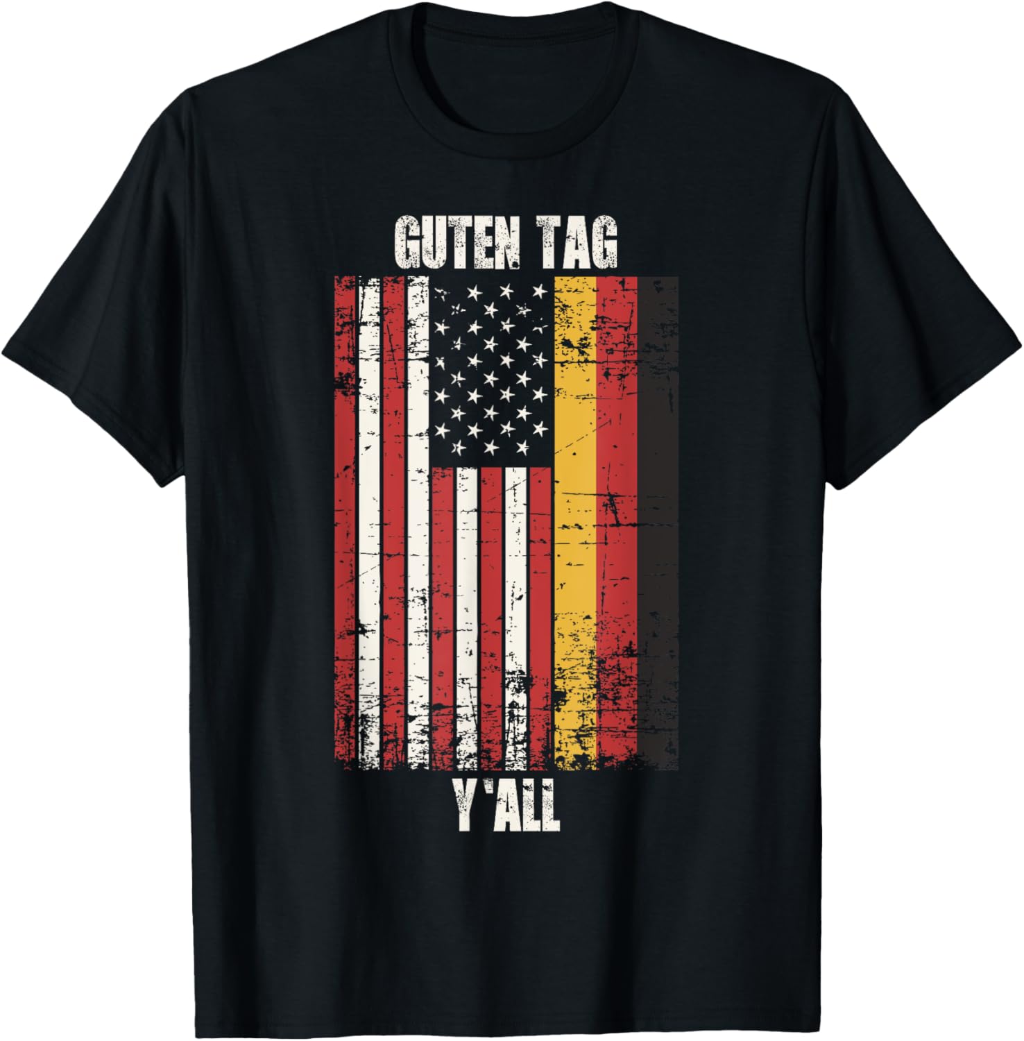 Patriotic Vintage German American Flag Guten Tag Yall