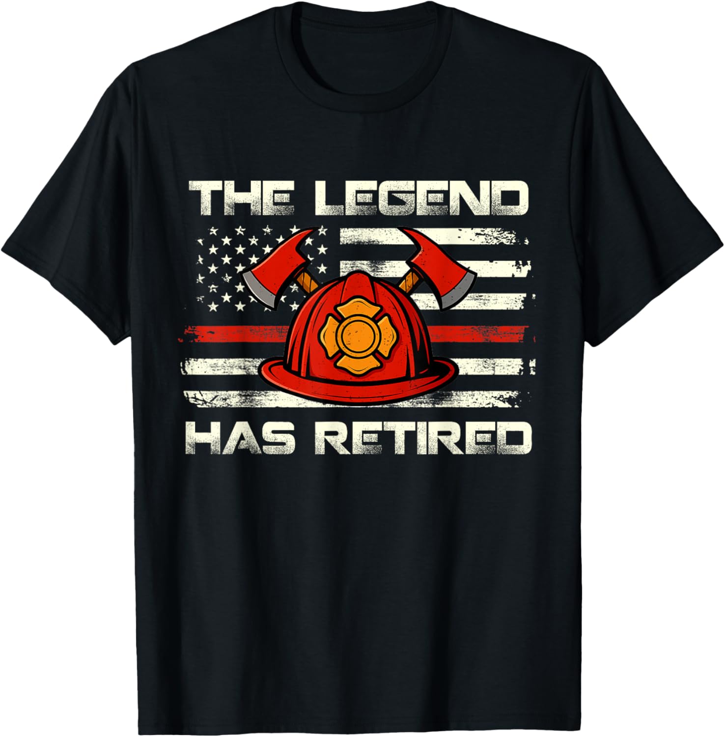Firefighter Legend Has Retired Usa Flag Retirement Party Men