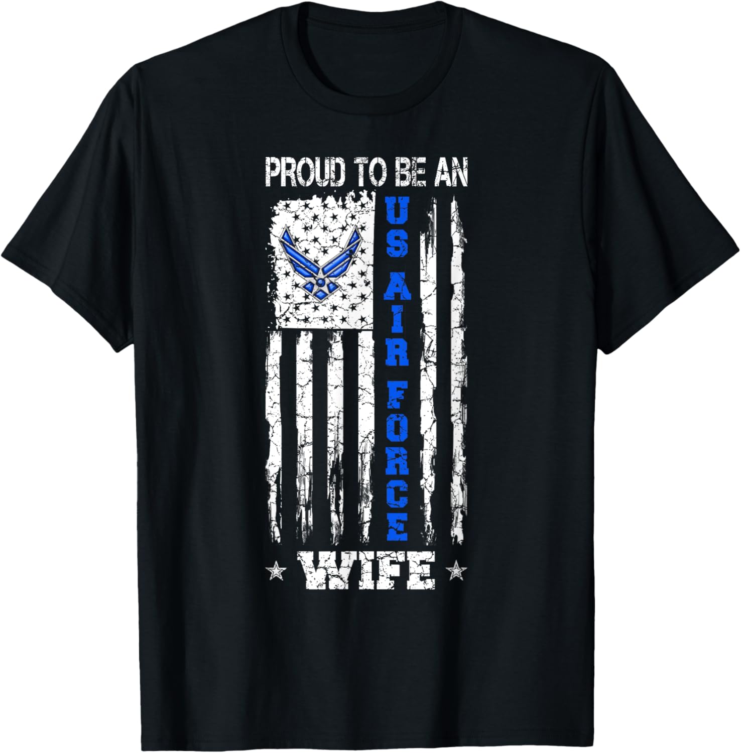 Vintage Usa Flag Proud To Be An Us Air Force Wife