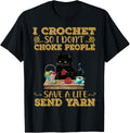 I Crochet So I Don't Choke People Black Cat And Yarn