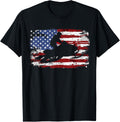 Snowmobile Vintage American Flag