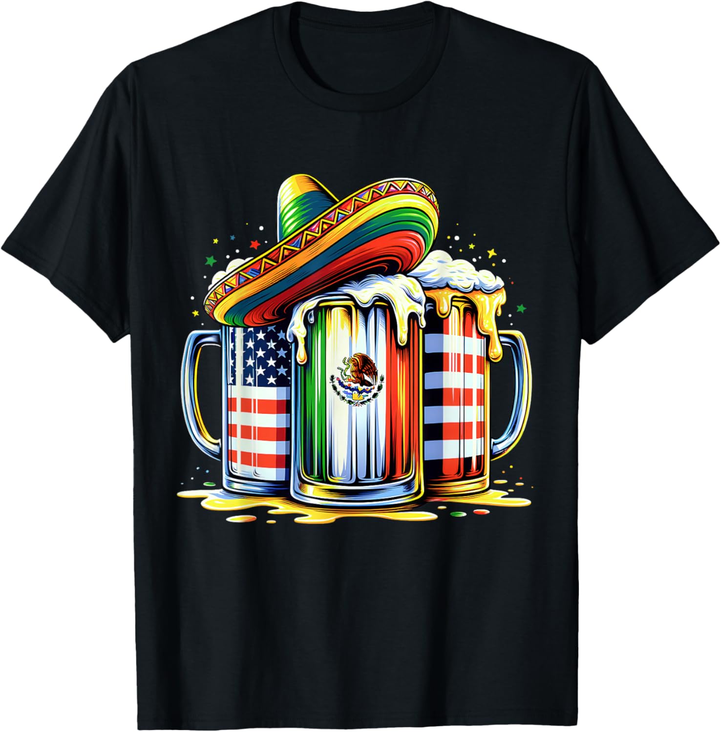 Beer Mexican Usa Flag Cinco De Mayo Drinking Party Men Women