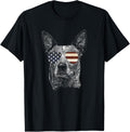 Australian Cattle Dog Usa Flag Funny Cute Women Heeler