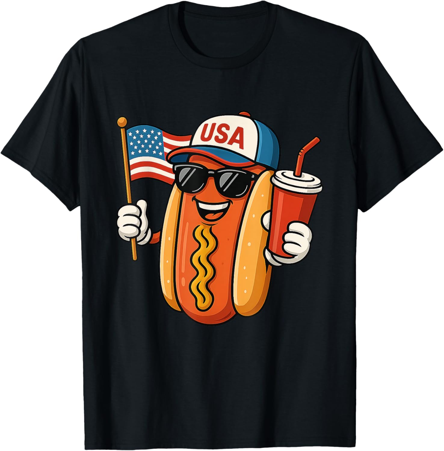 Funny Usa Hotdog 4Th Of July Cookout Parade Food Humor