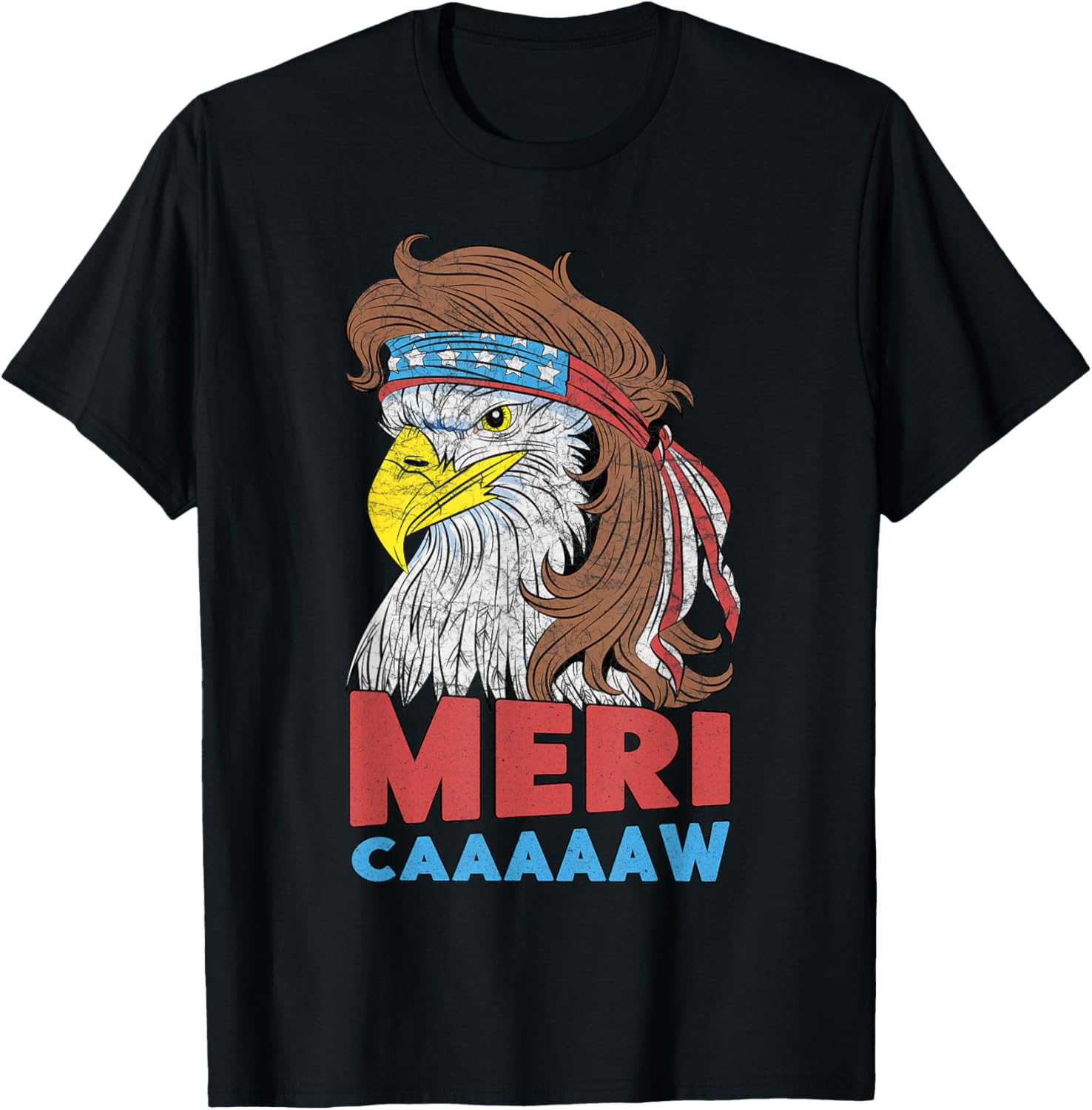 Meri Caaaaaw Eagle Mullet 4Th Of July Usa American Flag