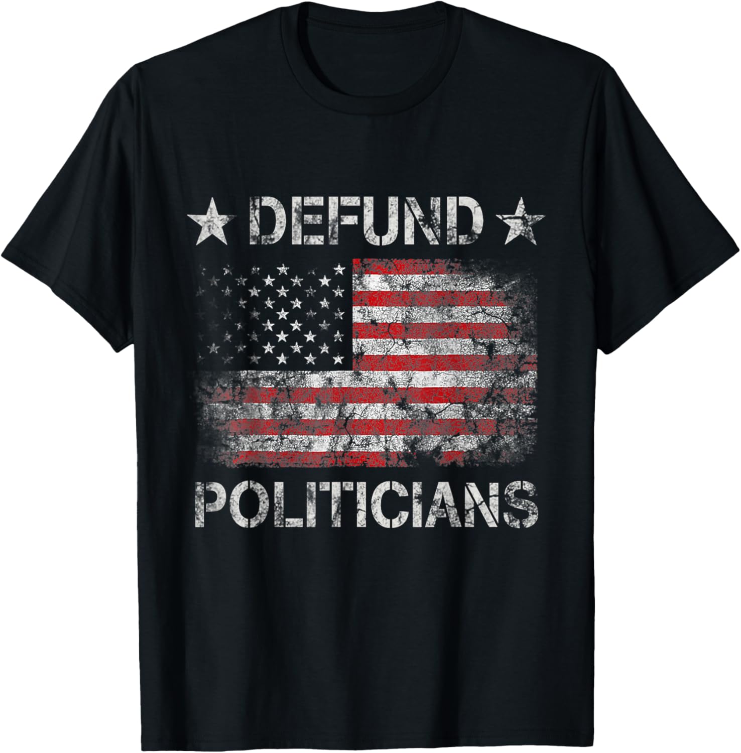 Defund The Politicians Distressed American Flag