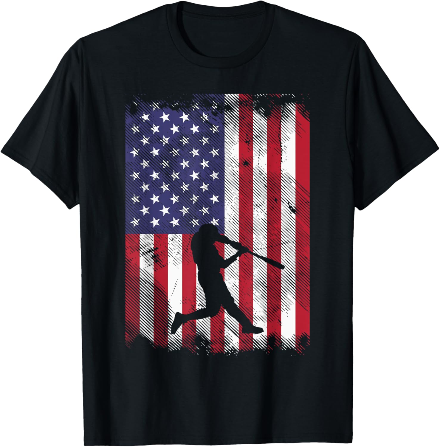 Us American Flag Baseball Player Vintage Patriotic Men Women