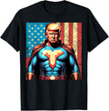 Donald Trump 2024 Superhero Distressed American Flag