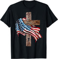 God Bless America Cross American Flag Us Patriotic Christian