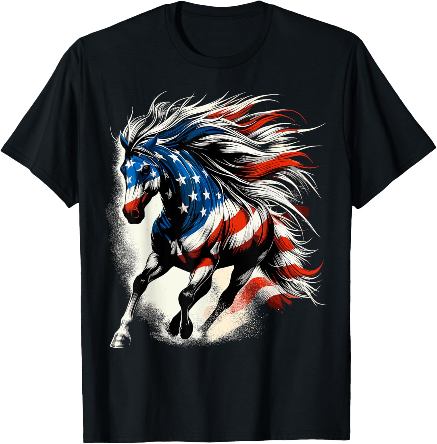 Horse American Flag Usa 4Th Of July