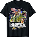 Meowica American Flag Cat T Rex Dinosaur 4Th Of July Kids