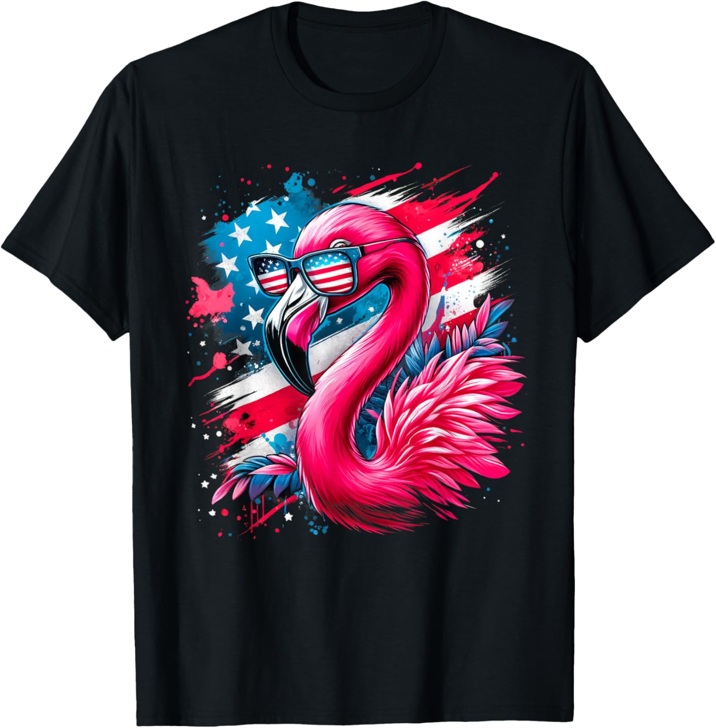 Flamingo 4Th Of July American Flag Patriotic