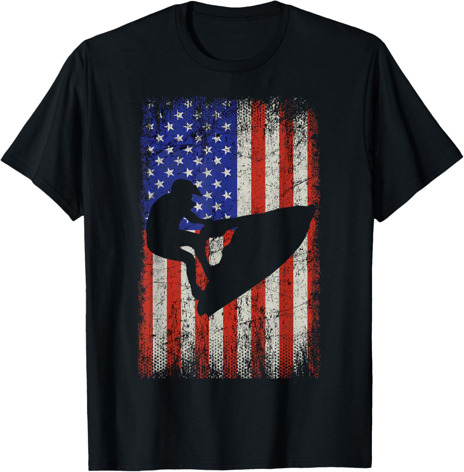 Jet Ski Usa American Flag Jet Ski Rider Silhouette