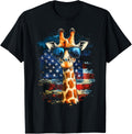 Giraffe American Flag 4Th Of July Funny Animal Patriotic