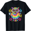 Owl Artwork Flower Colorful Tie Dye Lover Shirt for Men Women 152