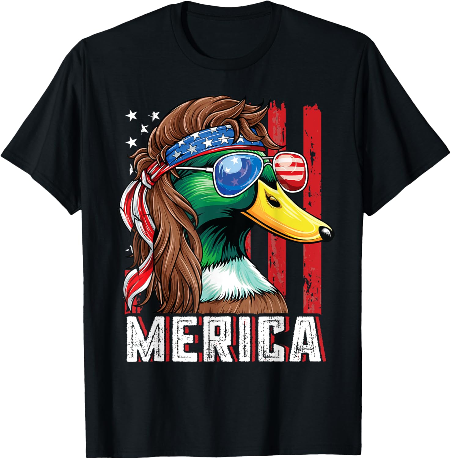Duck Hunter Shirt Usa Flag Merica Funny Waterfowl Hunting