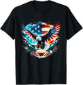 Boys 4Th Of July American Bald Eagle Usa Flag Fighter Jet