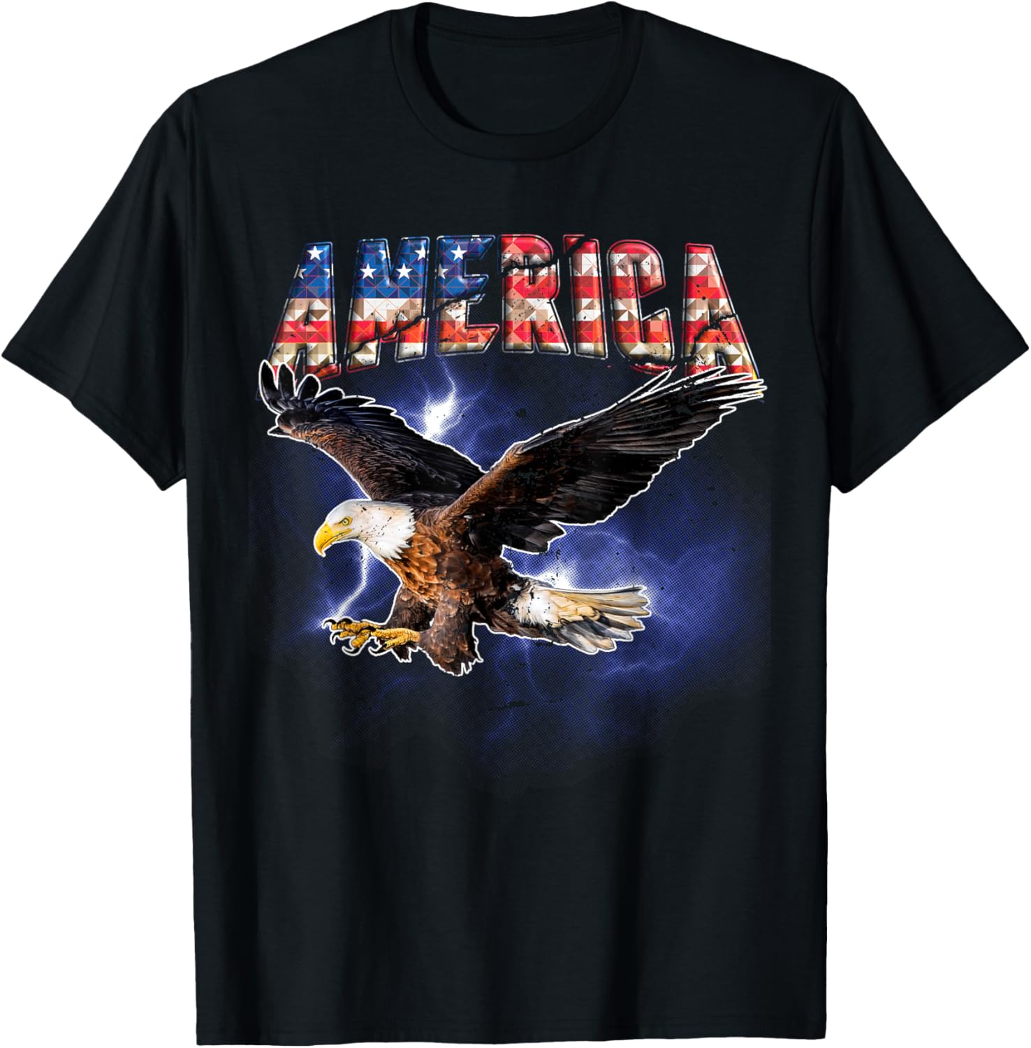 Usa Flag America Font Eagle Flashes For Men And Women