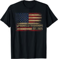 Promoted To Grandpa Est 2025 Usa Vintage Flag Fathers Day
