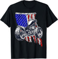 Bobber Motorcycle July 4 Veteran Memorial Day American Flag