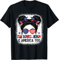 American Flag She Loves Jesus America Too Christian Jesus