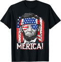 Lincoln 4Th Of July Merica Abe Boys Men Women American Flag