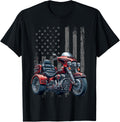 3 Wheels Motorcycle Trike Patriotic American Flag Trike